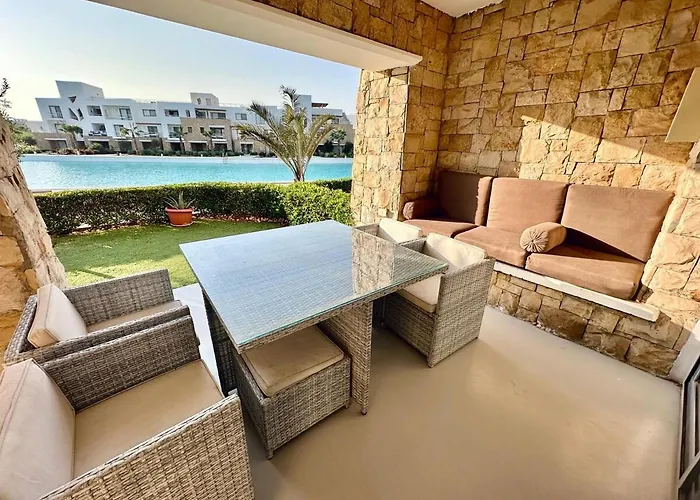 Comfortable 3br In Swan I El Gouna Ground Floor, Garden, Terrace & Lagoon Access Apartment